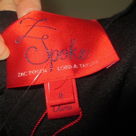 Z Spoke Black L/S Ponte Dress Sz 8 - Picture 6 of 7